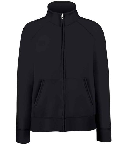 Fruit Loom Lds Premium Sweat Jkt - Black - L